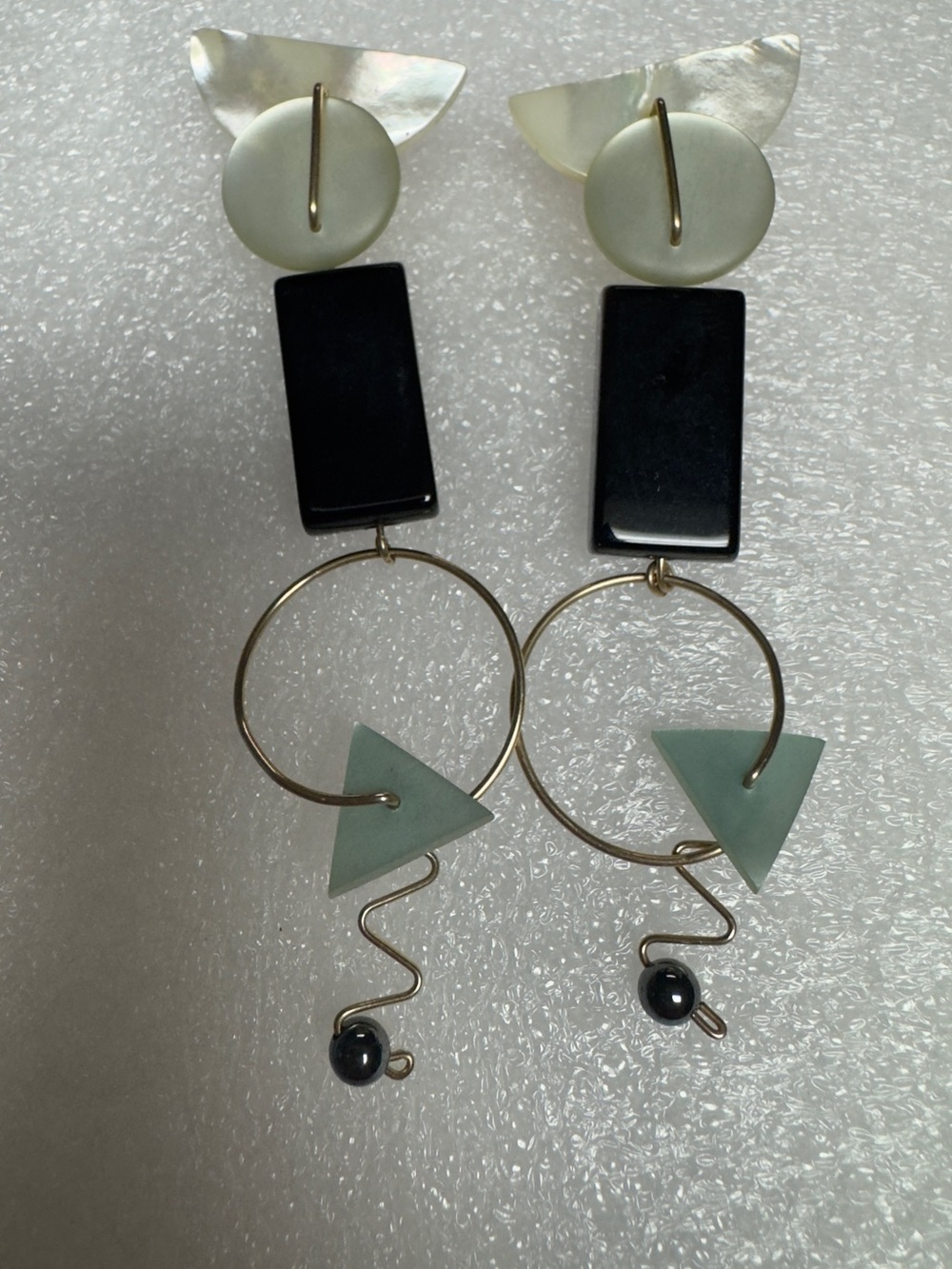 Modernist Geometric Mobile-style Dangle Earrings.